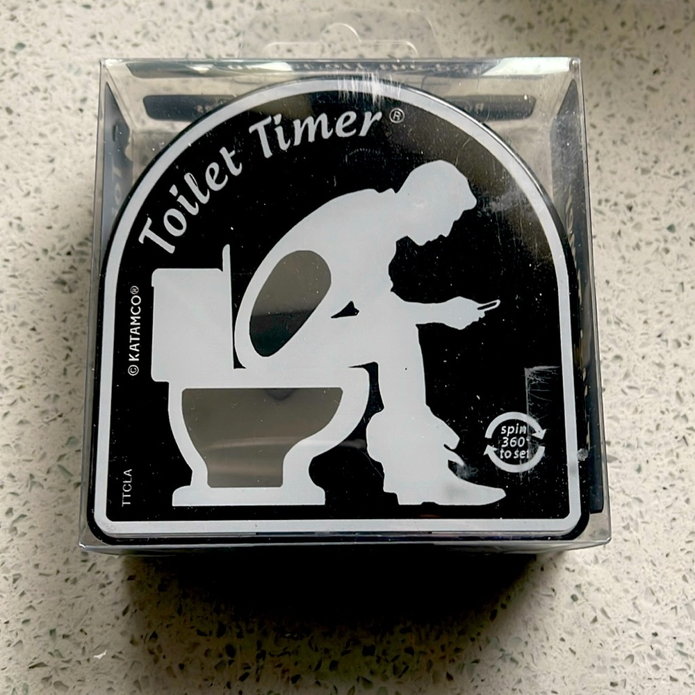 Toilet Timer - Black and White